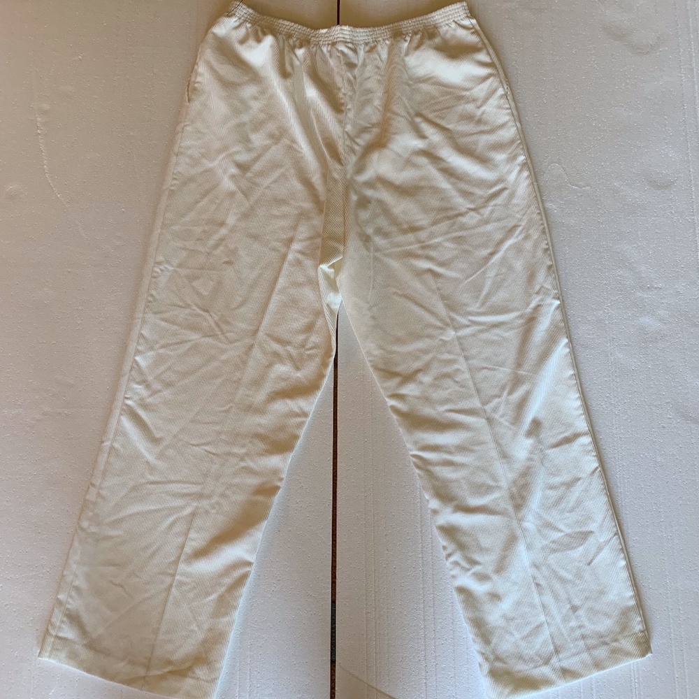 Alfred Dunner Corduroy Pants Slacks Ivory 20 NWOT